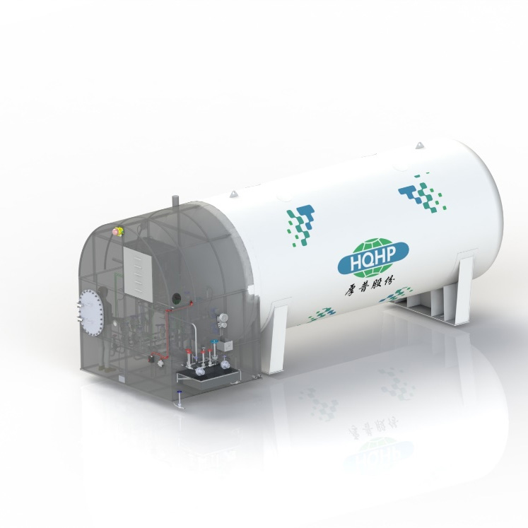 Patín de suministro de gas para buques propulsado por combustible dual LNG