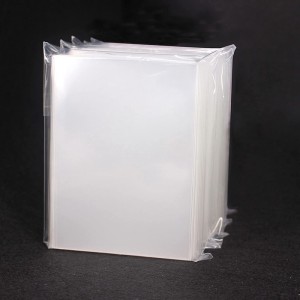 Perfect size Crystal clear/sky blue board game card sleeve