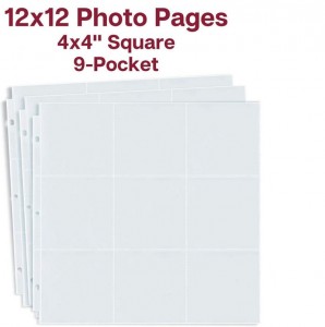 Photo Album Ultra Clear Refill Pages Holds 4×4″ Photos