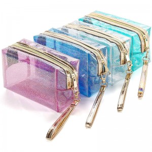 PVC Glitter Pouch Zipper Makeup bag Cosmetic Bag 