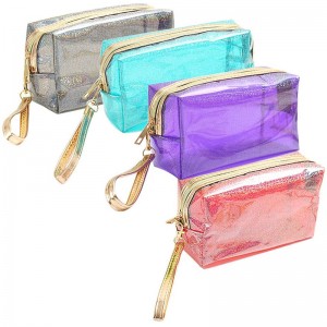 PVC Glitter Pouch Zipper Makeup bag Cosmetic Bag 