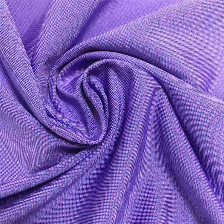 Factory Direct Selling 58% Polyester 27% Nylon 15% Spandex Purple Jersey Gym fabric