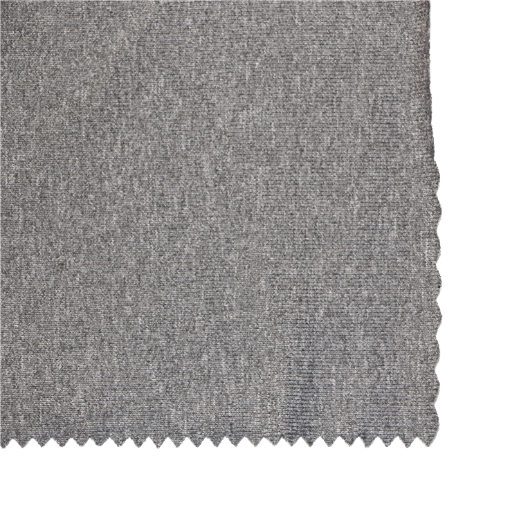 melange gray color 92% polyester 8% spandex anti mite plain jersey fabric for pants trouser