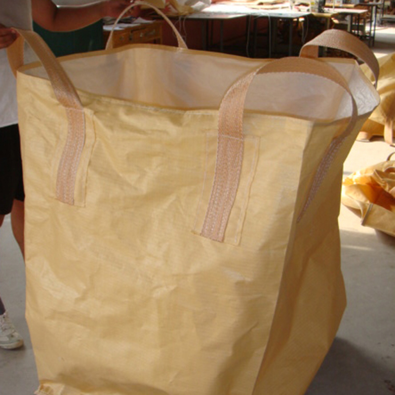 100% Pp Bulk Big Plastic Bag Fibc 1000kg Jumbo Ton Bags For Sand Silica Stone HT-3