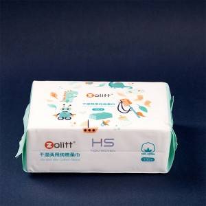 100% Organic Cotton Disposable Baby Facial Dry Wipes