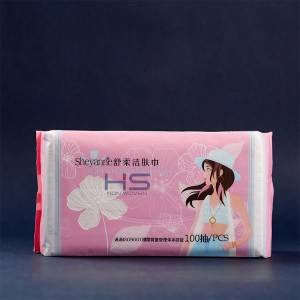100% Rayon Disposable Cotton Facial Dry Wipes Factory Customs
