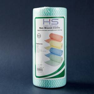 Nonwoven Fabric Green Color Household Cleaning Wipes