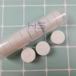 Tejido comprimido biodegradable desechable con dispensador de tubos