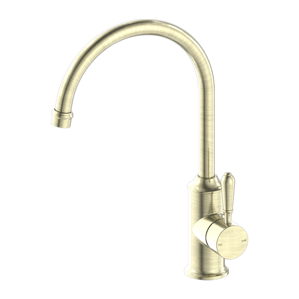 York Kitchen Mixer Goosneck Spout With Metal Lever