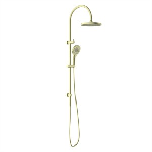 Hemoon High Quality Twin Shower Brushed Gold Opal Twin Shower Set Solid Brass Twin Shower Set for Bathroom