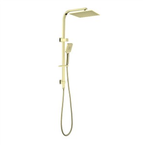 Wall-mounted brass body twin bathroom thermostatic shower kit