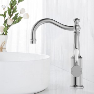 Chinese Professional Wall Sink Faucet - Hotel Antique StyleSingle Handle Bathroom Wash Basin Faucet  – Hemoon