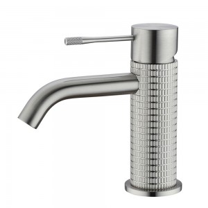 factory customized Brass Pot Filler - water saving certification basin faucet with knurled design – Hemoon