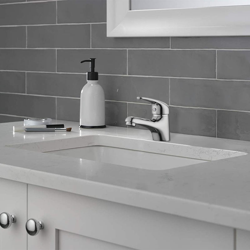 Factory wholesale Tap Shower Head - Top Chrome Deck Mounted Basin Sink Taps – Hemoon