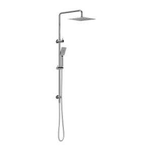 Square Wall Mount Dual Shower Heads with Handheld Shower