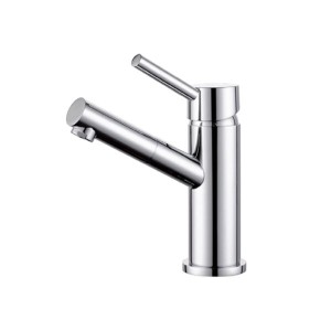 Solid Brass Chrome Single Handle Basin Faucet