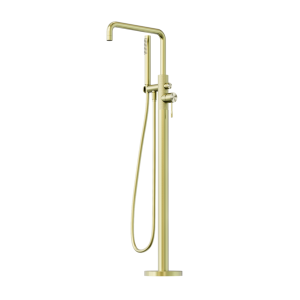 Luxury Free Standing Bath Filles Knurling Design Brass Opal Bathtub Mixer with Hand Shower