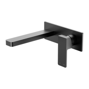Hemoon Single-Handle Wall Mount Bathroom Faucet with Deck Plate