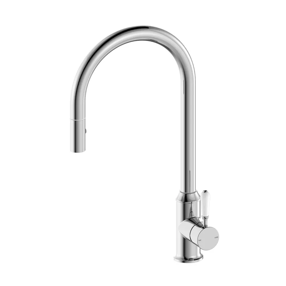 Pull Out Brass Kitchen Faucet Hot Cold Retro Mixer (1)