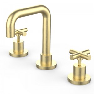 Hemoon 3 Hole Brass Luxury Bathroom Basin Faucet