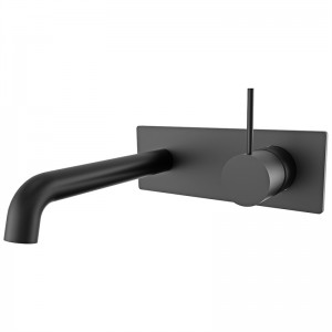 Hemoon Wall-Mount Bathroom Faucet with Deck Plate