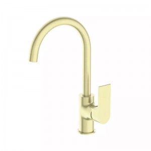 High Quality Monobloc Bath Tap - Deck Mounted Full Brass Brushed Gold Pull Out Faucets Mixers  – Hemoon