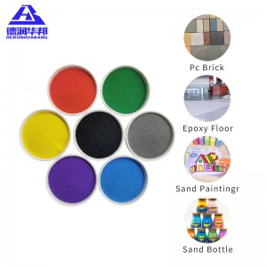 Fine Grained Colored Sand from Hebei China with Strong Adhesion for Handicraft Making and Decorative Mosaic Art Materials