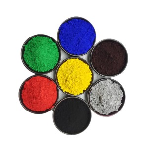 Oxidu di ferru rossu 110 120 130 Pigmentu inorganicu utilizatu per a pittura in polvere di tintura di brique di cimentu
