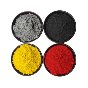 Burdin oxidoa gorria 110 120 130 Hormigoizko adreilua tindatzeko hautsetarako erabiltzen den pigmentu ez-organikoa