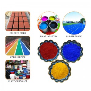 Pigmentu Rossu di Ossidu di Ferru Giallu per Masterbatch Plasticu, Pigmentu Inorganicu di Ossidu di Ferru Pigmentu per Coloring