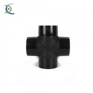 Cost effective HDPE cross tee for irrigration and fire protection