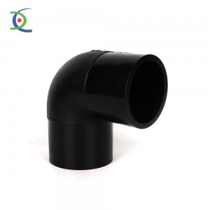 Wear resistant PEHD 90 degree elbow for drinking water supply