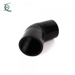 Full sizes HDPE 45 degree elbow for drinking water supply