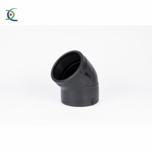 Factory wholesale Custom Dimensions HDPE Plastic Plumbing 45 Degree Pipe Elbow