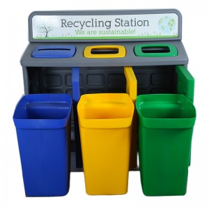 Streamline Waste Segregation with Our 3-Compartment and Customizable Plastic Garbage Bins