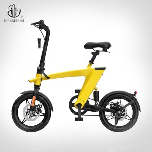 H1 электр велосипеддери 36V/250W мотору 3 ылдамдыктагы шаардык коммутациялык 10AH литий батареясы бүктөлүүчү электр велосипеди