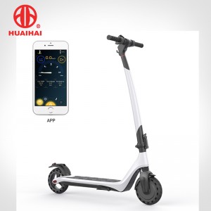 8-tommers kul design elektrisk scooter med ekstra avtakbart batteri og Bluetooth-tilkobling