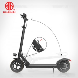 10 дюймдік электрлік скутер Huai Hai X сериясы ең жақсы қуат, жылдамдық және тұрақтылық
