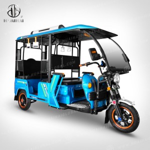 Huaihai K21 half closed three wheel new engergy commerce taxi lead acid battery eletrical rickshaw passenger