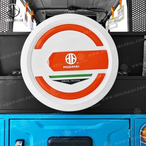 Huaihai K21 ярты өч тәгәрмәчле яңа сәүдә такси корыч кислотасы батареясы электрик рикша пассажирын япты