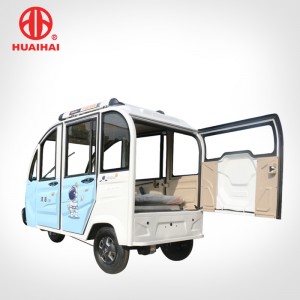 800W Electric Passenger Tricycle 4 Kursi Full Ditutup Electric Tricycle