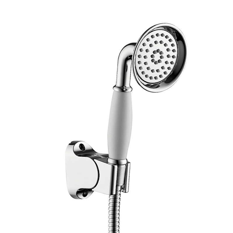 1F1218-2A Hochdruck-Einzeleinstellungs-ABS-Duschkopfset mit Halter und Schlauch für Badezimmer