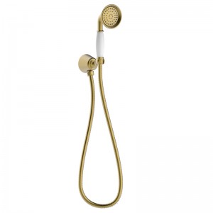 1F1218-HD4E High pressure single Setting Brass  Shower Head Set with holder and hose for Bathroom