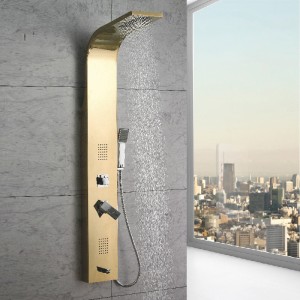 HL-2364G Huale Multi-Function upper water inlet system Shower Panel in stainless steel 304 material for Home Hotel Resort