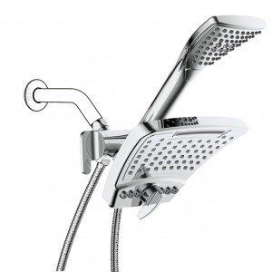3F170 Three Function New Design ABS Chromed Rainfall Shower Head for  Bathroom