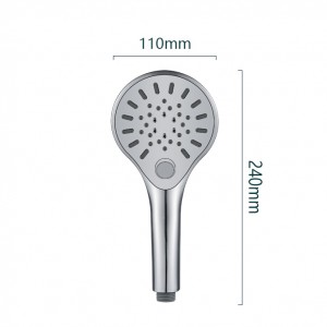 3F8178 Three Function Modern ABS Chromed Hand shower head with button switch for Bathroom
