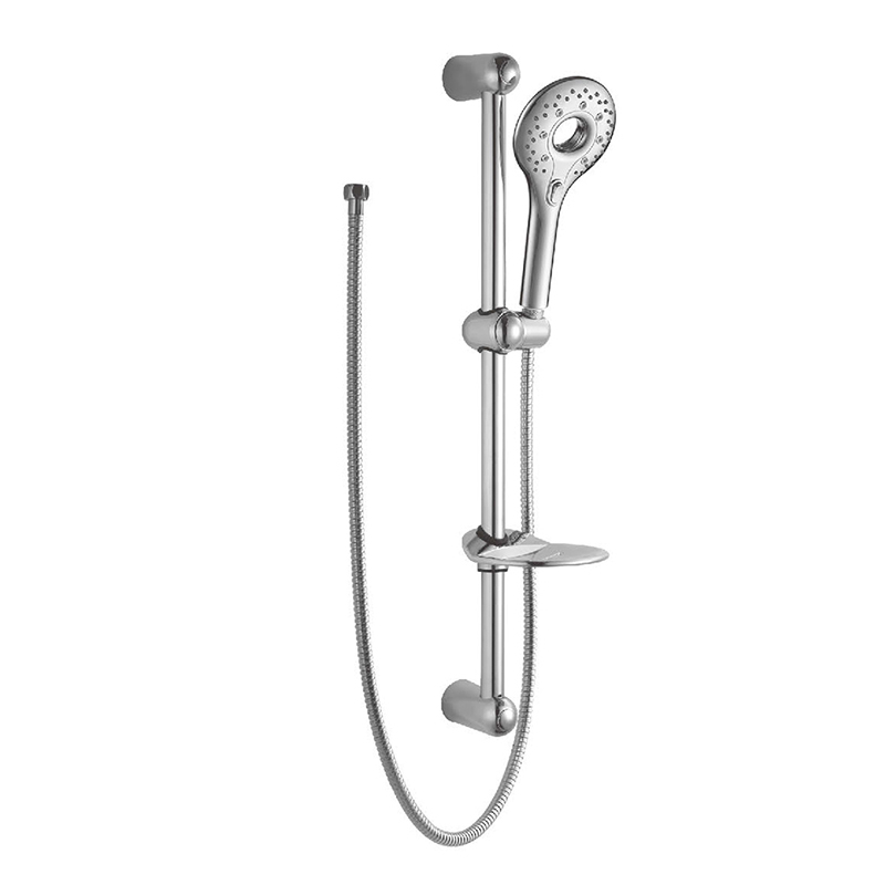 3F8828-SR6 Tiga Fungsi Hand Shower pada kuningan klasik sliding rel dan selang shower untuk kamar mandi