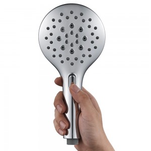 3F8858 Three Function Modern Design ABS Chromed Handheld shower head with button Switch for Bathroom