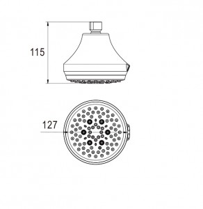4F127 Smart Sensor Rain Shower Head With 4 Function with Colorful LED light  for Bathroom