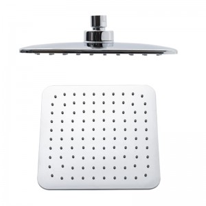 1F151  6 Inch High pressure ABS Chromed Square Rain Shower head For Bathroom